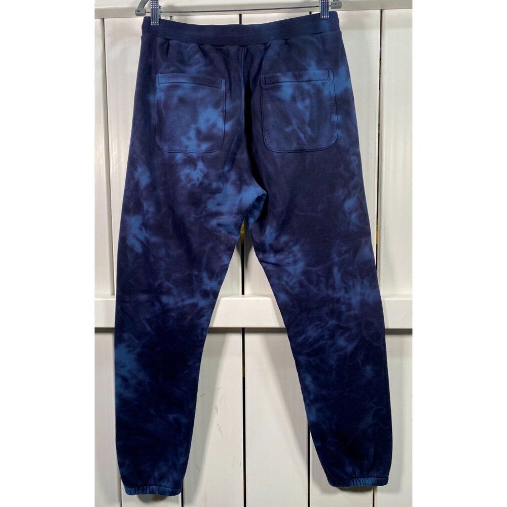 New Frame Heavy Acid Wash Ombre Mens/Adult Joggers - Sweatpants Blue Size Large